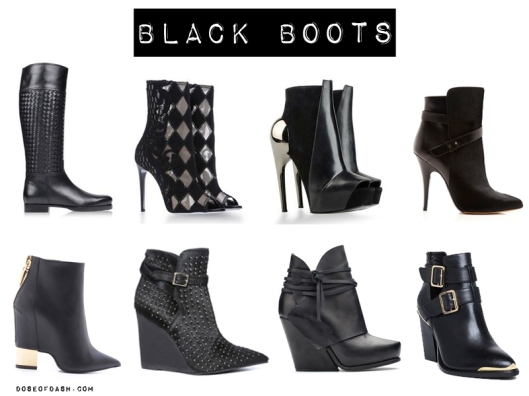 designer black boots for fall